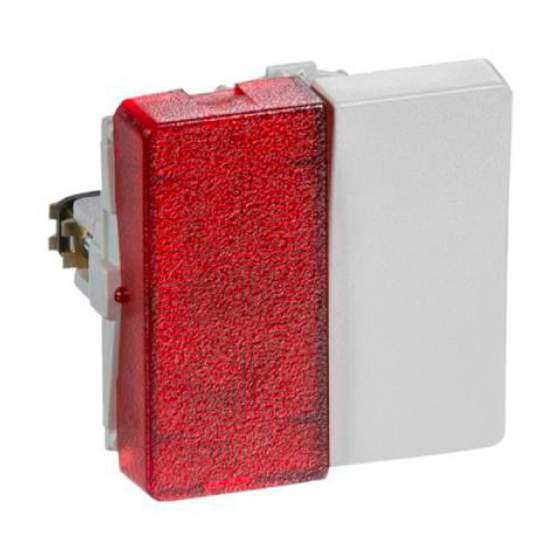 1017054831 | LK Fuga afbryder med rød LED lampe 1-pol 16A - lysegrå |