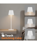 Opladelig LED bordlampe, Hvid, touch dæmpbar