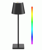 Opladelig LED bordlampe, RGB, touch dæmpbar