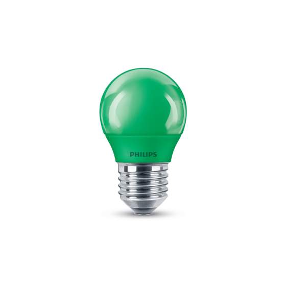 2057808923 | Philips LED Krone Kulørt 3,1W p45 E27 Grøn |
