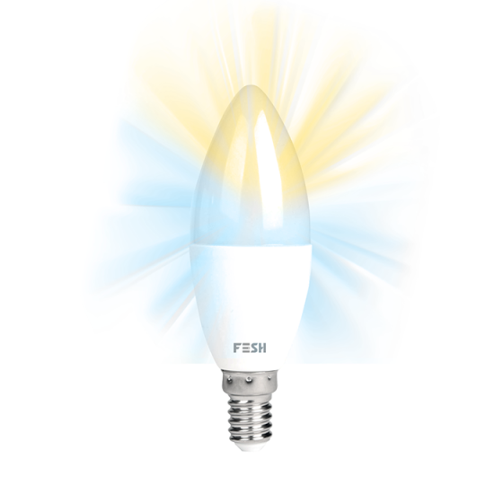 207501 | FESH SMART HOME LED Kerte, kold/varm E14 5W |