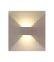 6W firkantet væglampe 3000K - Hvid