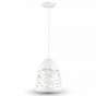 72003823 | Pendel lampe med mønster E27 - Mat hvid |