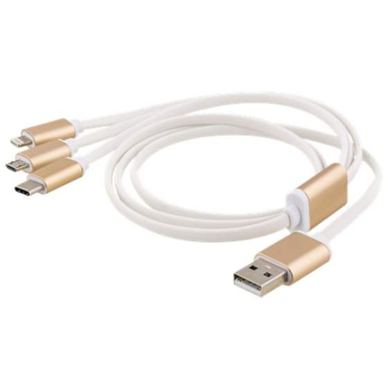 8027764 | Multioplader - USB-C, lightning, micro USB - 1 meter |