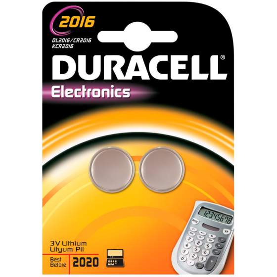8494203884 | Duracell batteri 3V - DL2016 / CR2016 (2 stk.) |