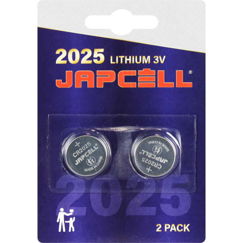 Japcell lithium CR2025 batteri, 2 stk.