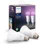 929002216803 | Philips Hue White and Color Ambiance 2xE27 pærer - Bluetooth |