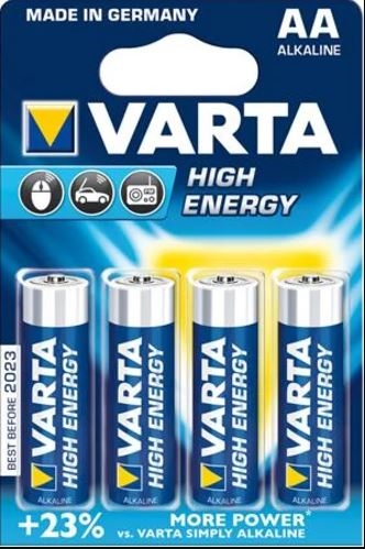 9494000044 | High Energy alkaline AA batteri 4 stk |