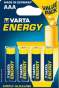 9494006006 | VARTA Energy AAA alkaline batteri kort med 4 stk |