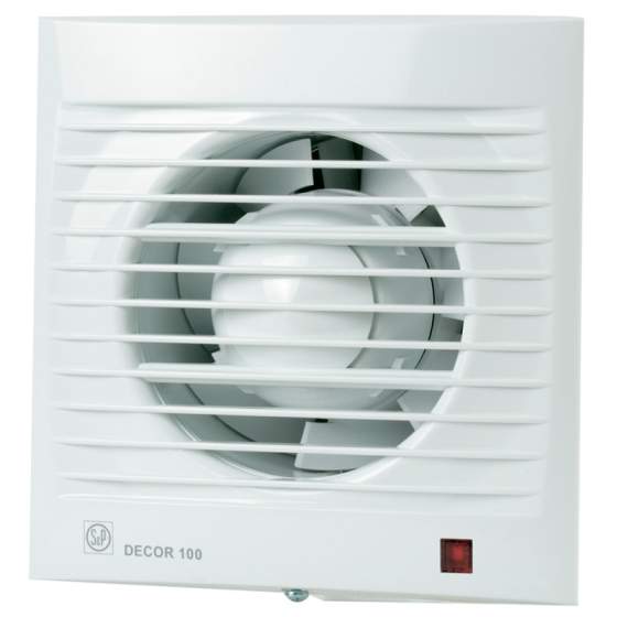9978864793 | Decor ventilator 100KHZR m. kontraspjæld, aut. lukke, timer og hygrostat |
