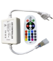 RGB kontroller med fjernbetjening - Inkl. endeprop, 230V, memory funktion, Radiostyret, maks. 50 m.